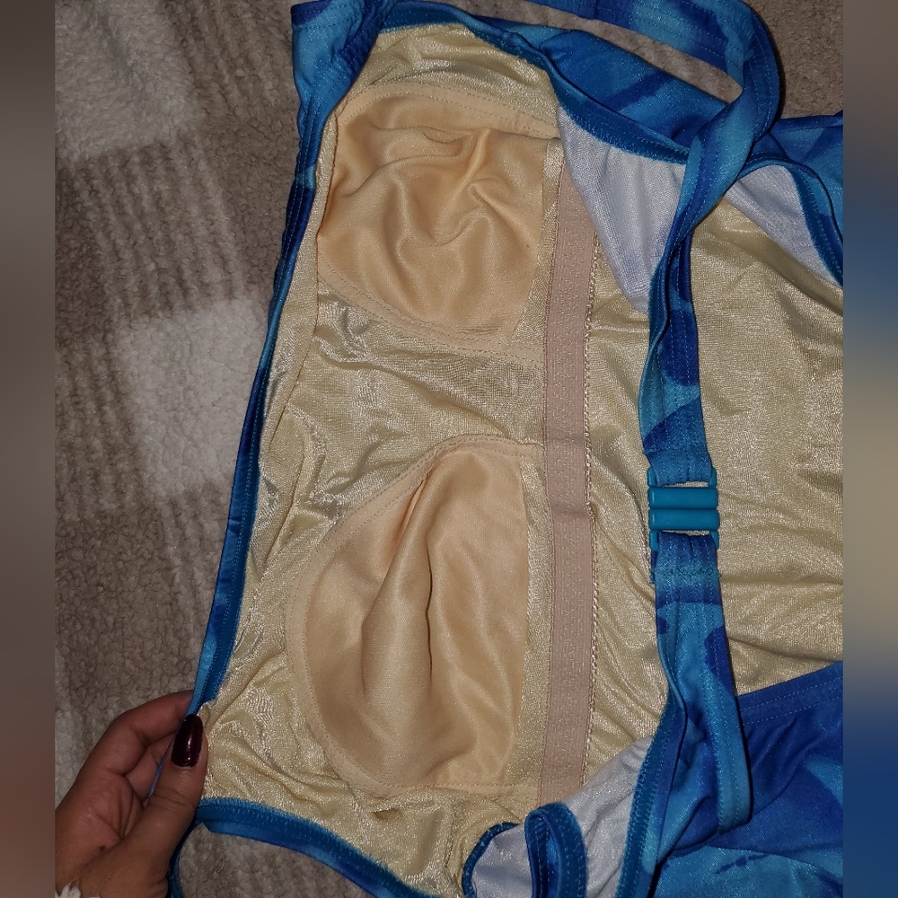 5 for $25 | Vintage Speedo Abstract Blue One Piece Swimsuit - Picture 10 of 16